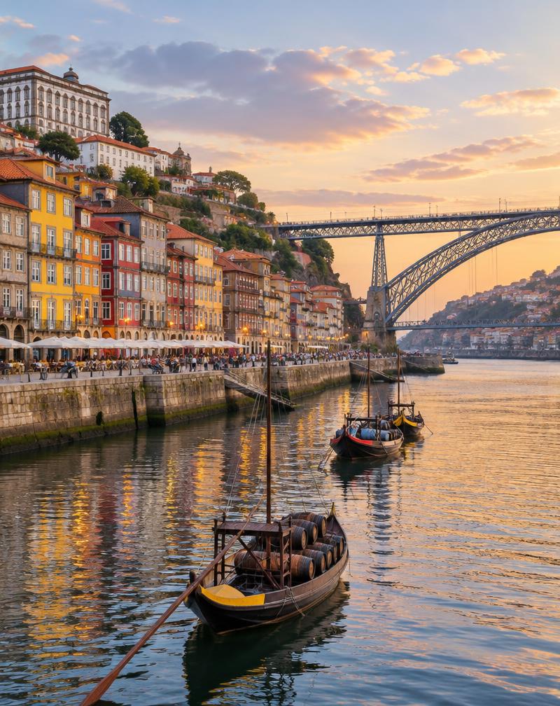 Porto: Ribeira and Dom Luis I Bridge over the Douro